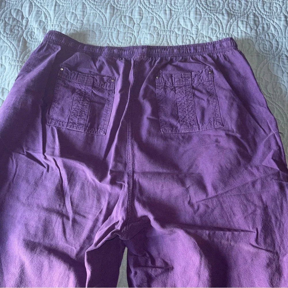 Erika Deep Purple Cotton Pants - Picture 5 of 6